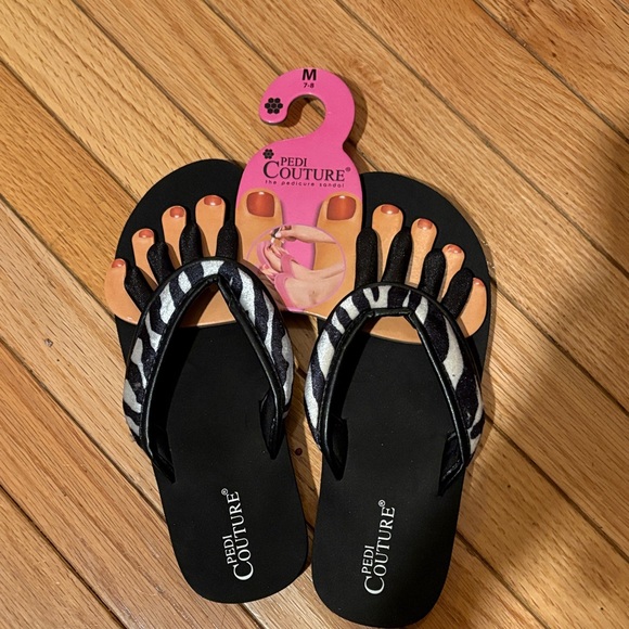 Black and White Women's Sandals - Picture 1 of 1
